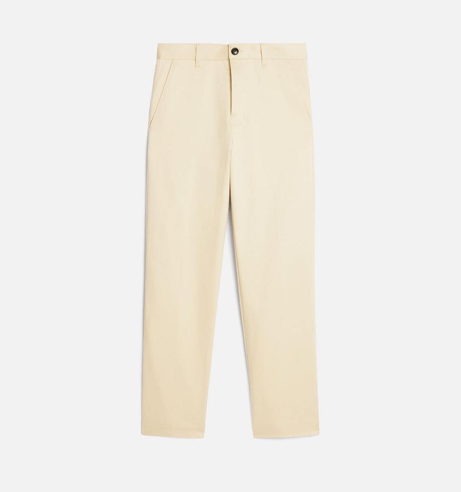 Ami Paris Straight Fit Chino Pants Khaki | ami_US544