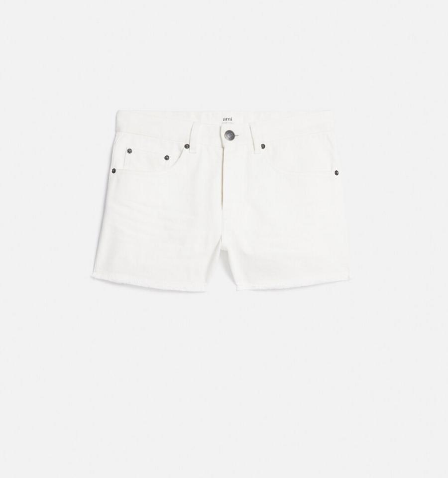 Ami Paris Straight Fit Denim White | ami_US472