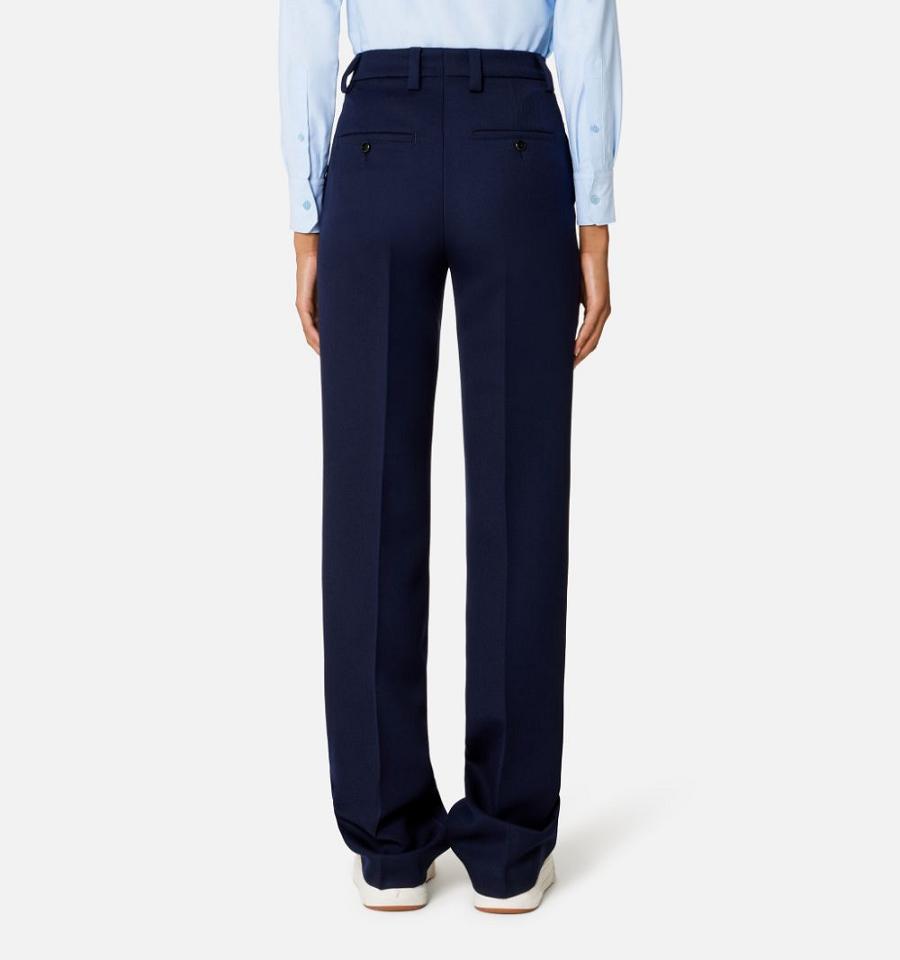 Ami Paris Straight Fit Pants Navy | ami_US533