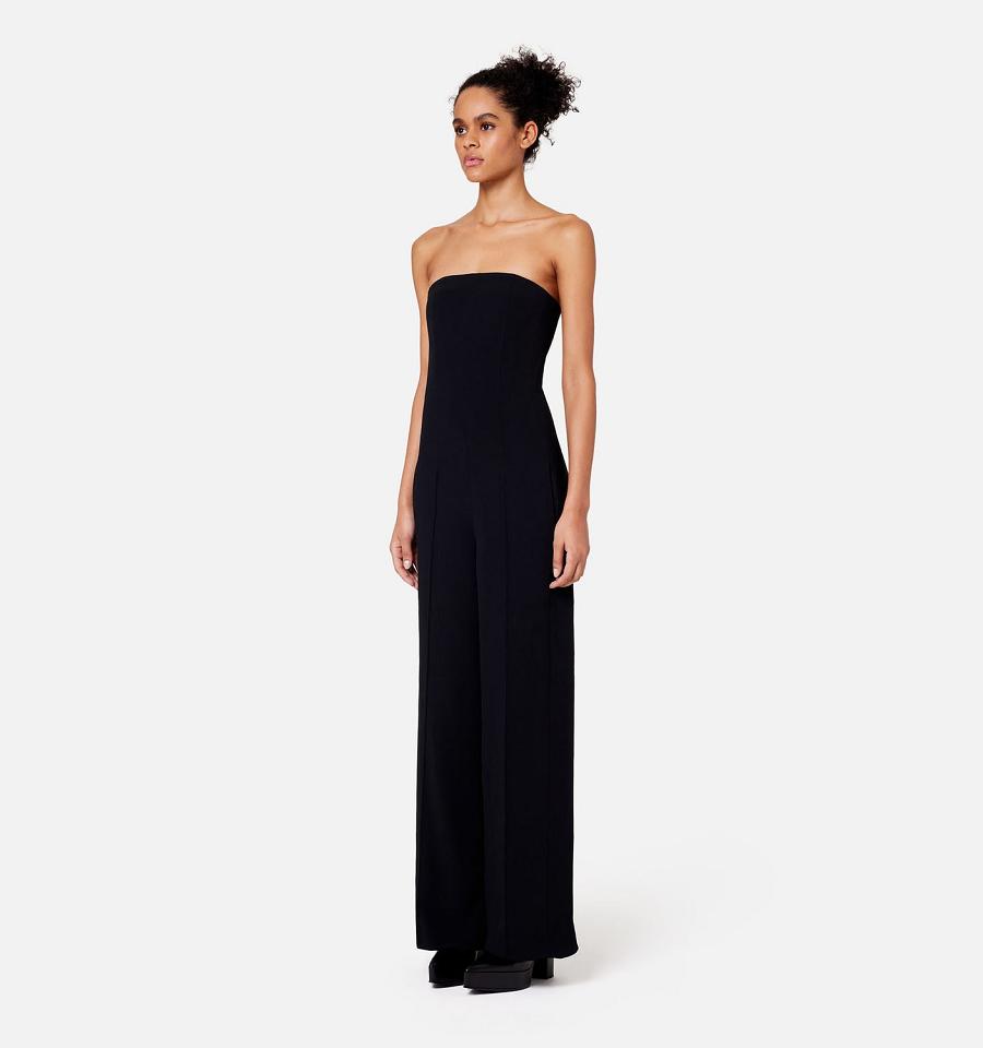 Ami Paris Strapless Jumpsuits Black | ami_US318