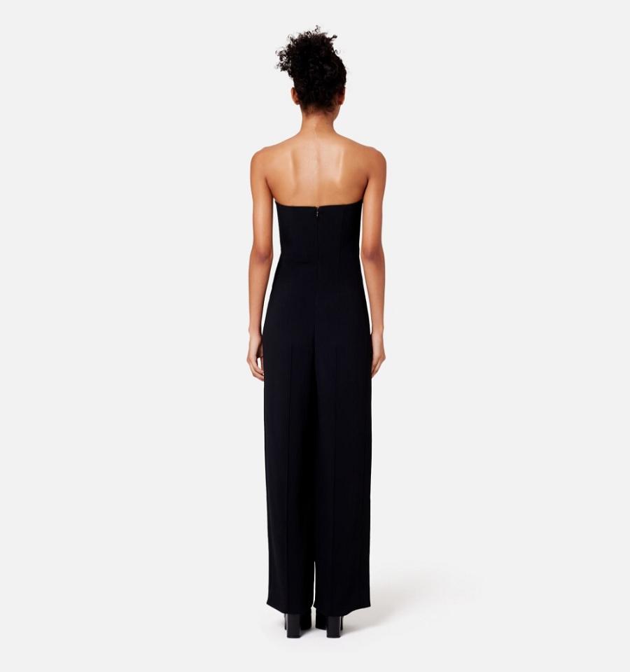 Ami Paris Strapless Jumpsuits Black | ami_US318