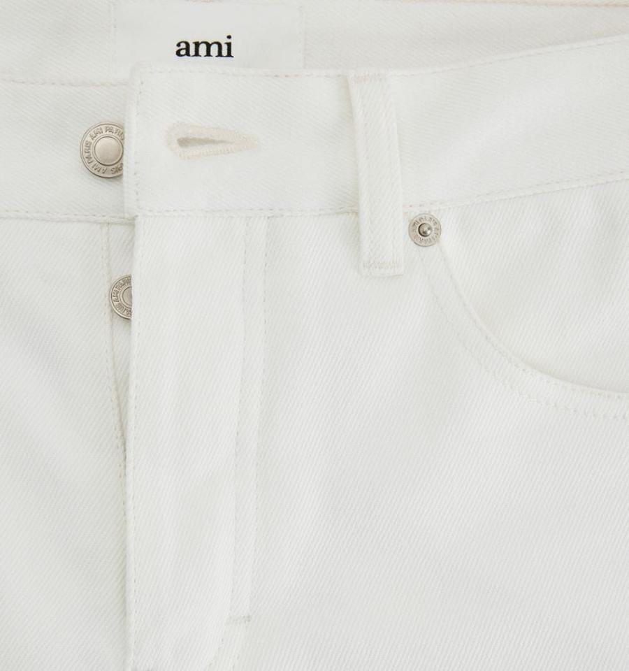 Ami Paris Tapered Fit Denim White | ami_US302