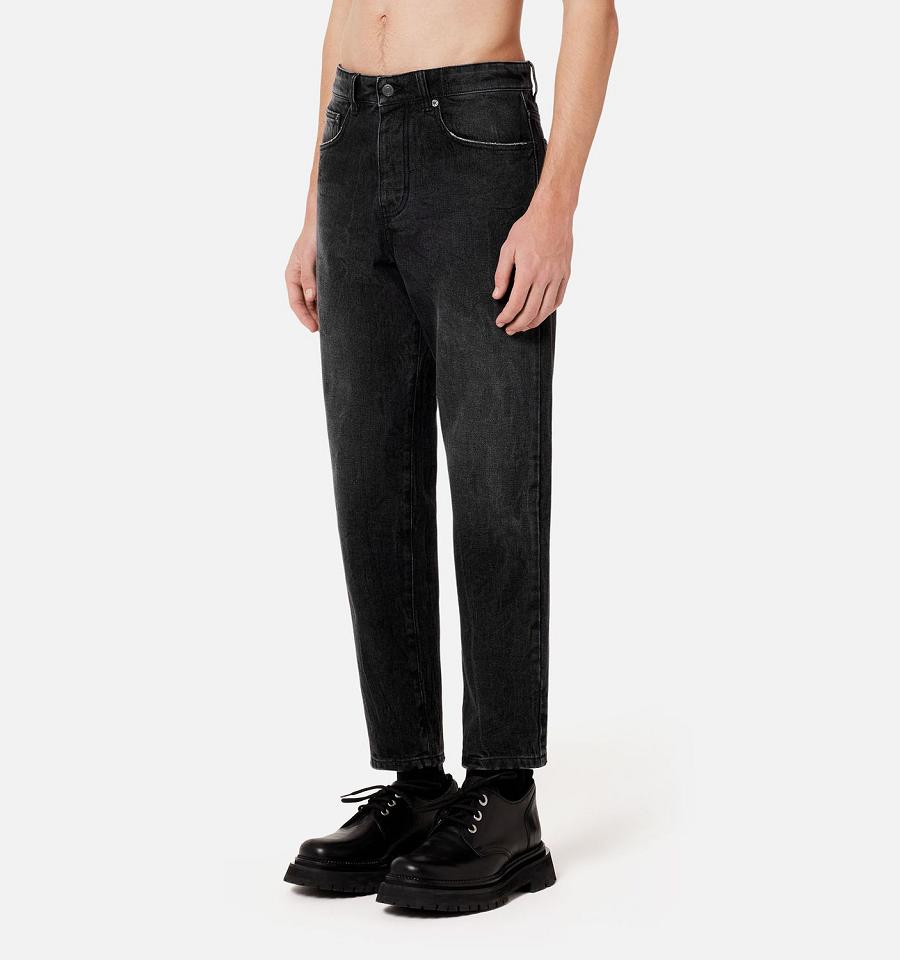 Ami Paris Tapered Fit Jeans Black | ami_US370