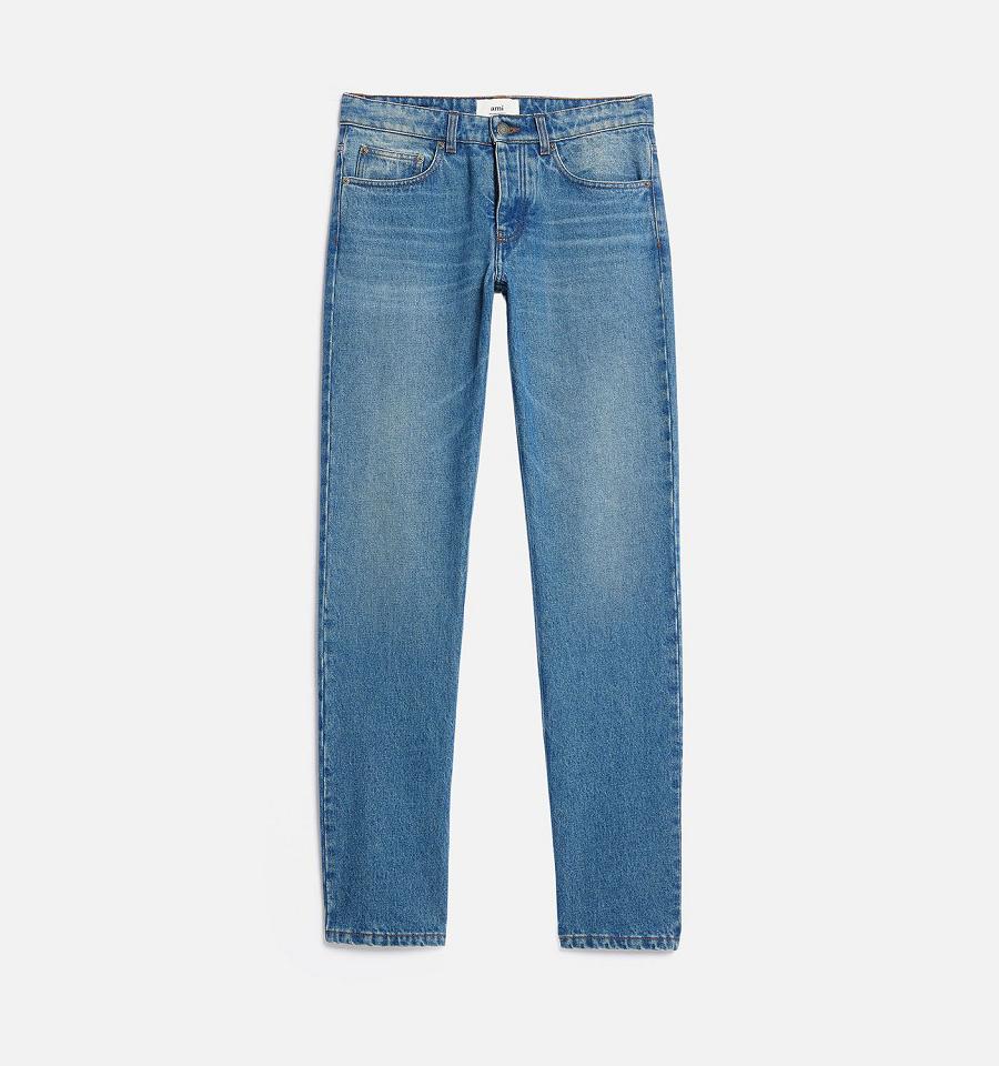 Ami Paris Tapered Fit Jeans Blue | ami_US610