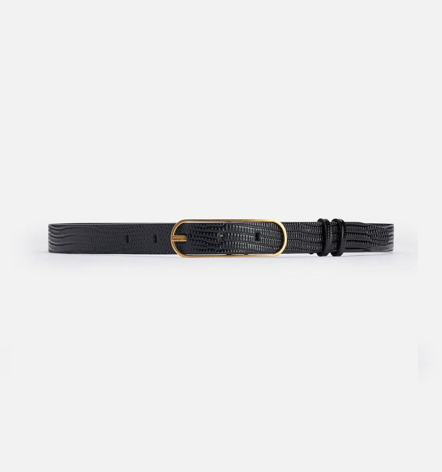 Ami Paris Thin Belt 20 Mm Belts Black | ami_US599