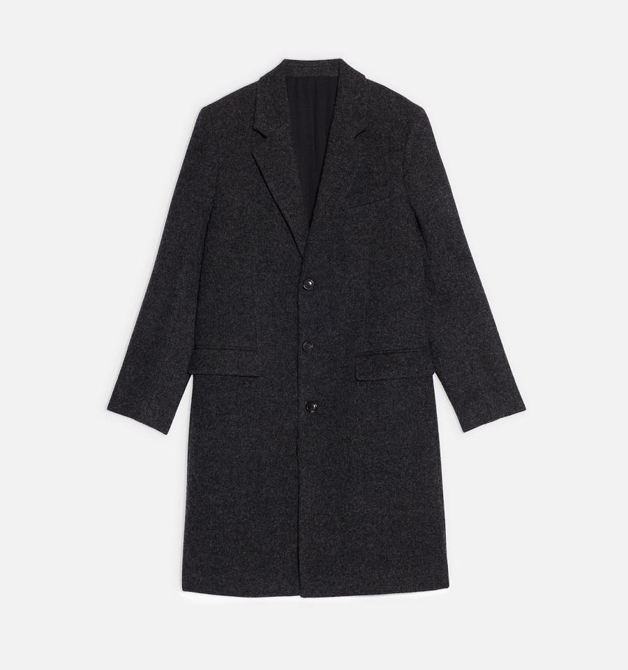 Ami Paris Three Buttons Coats Dark Grey | ami_US415