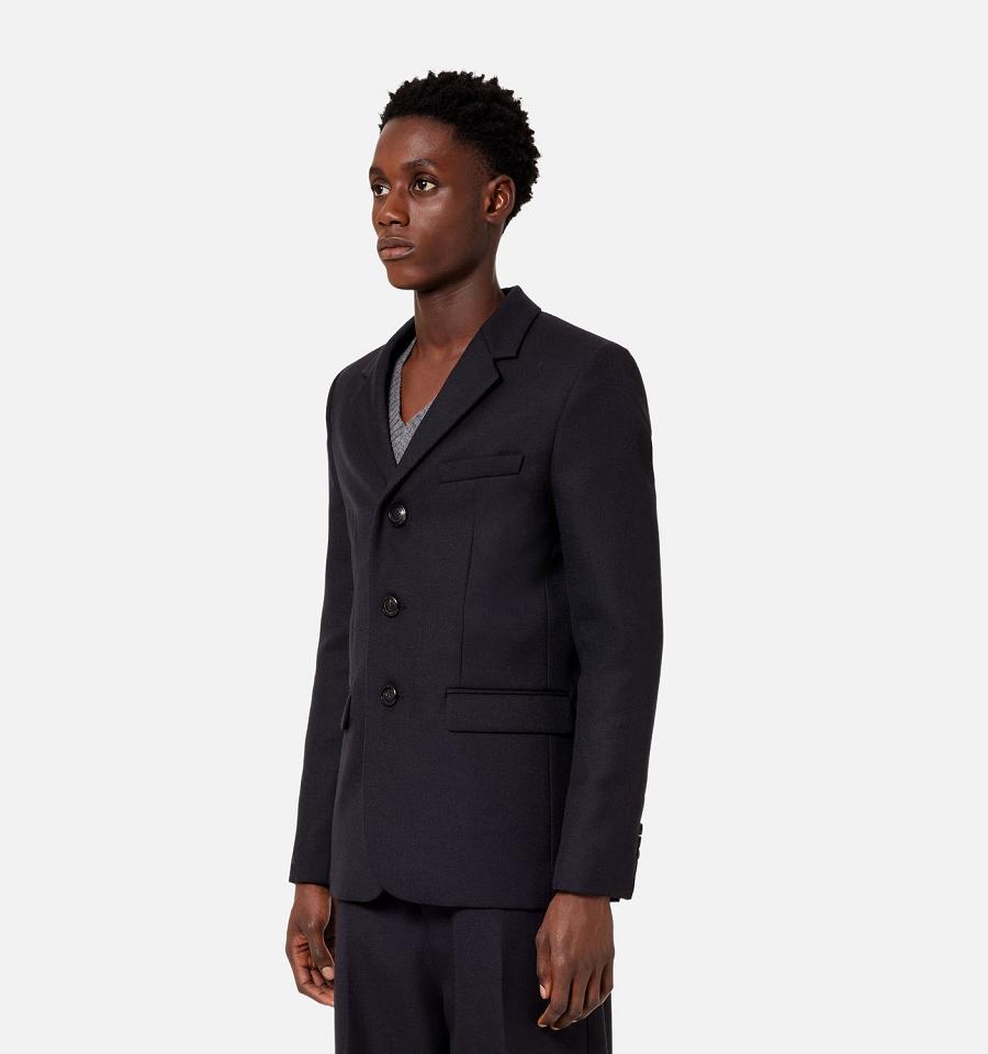 Ami Paris Three Buttons Jackets Black | ami_US114