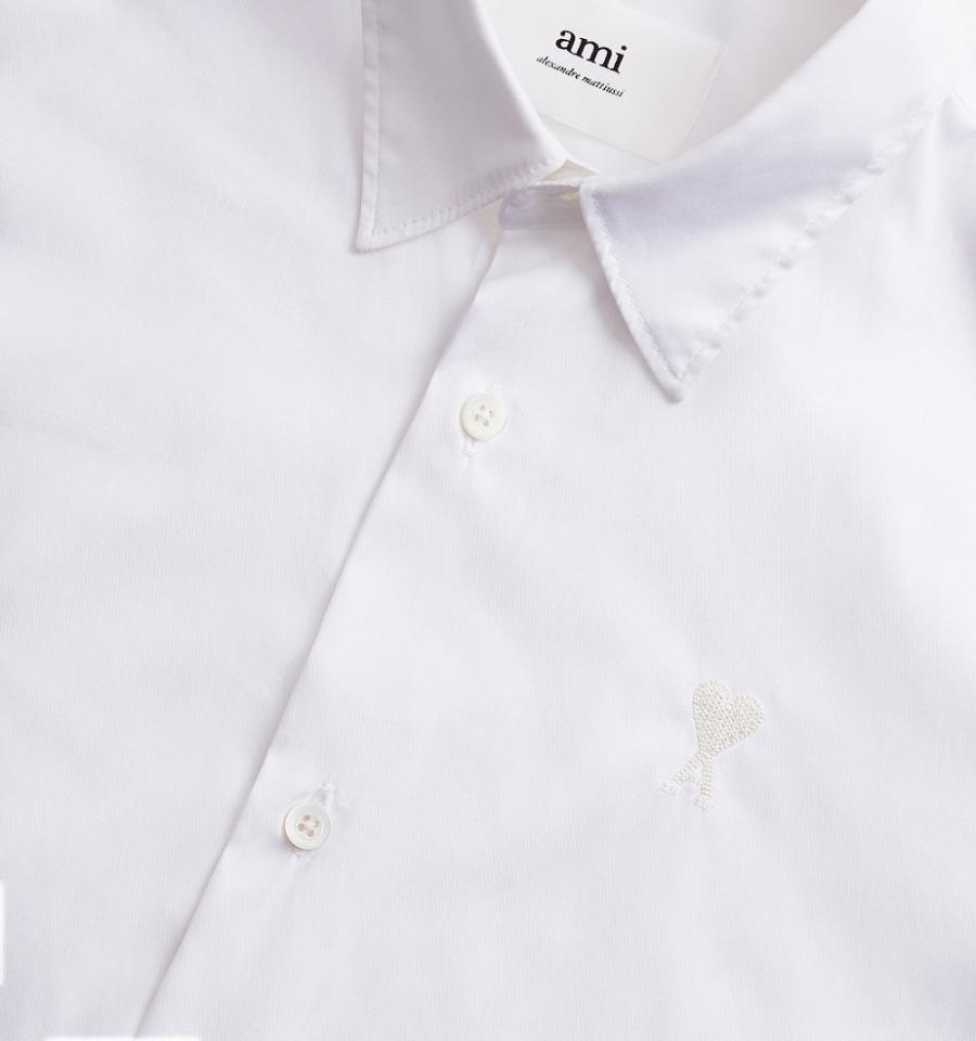 Ami Paris Tonal Ami de Coeur Shirts White | ami_US342