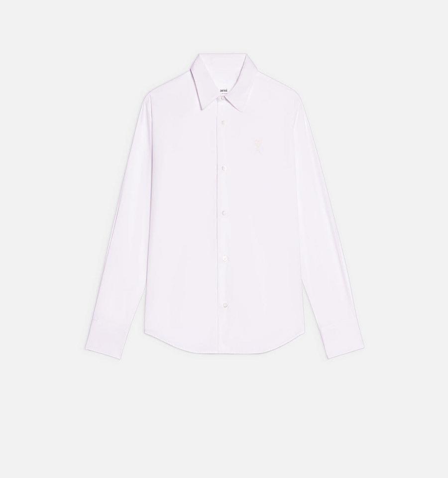 Ami Paris Tonal Ami de Coeur Shirts White | ami_US342