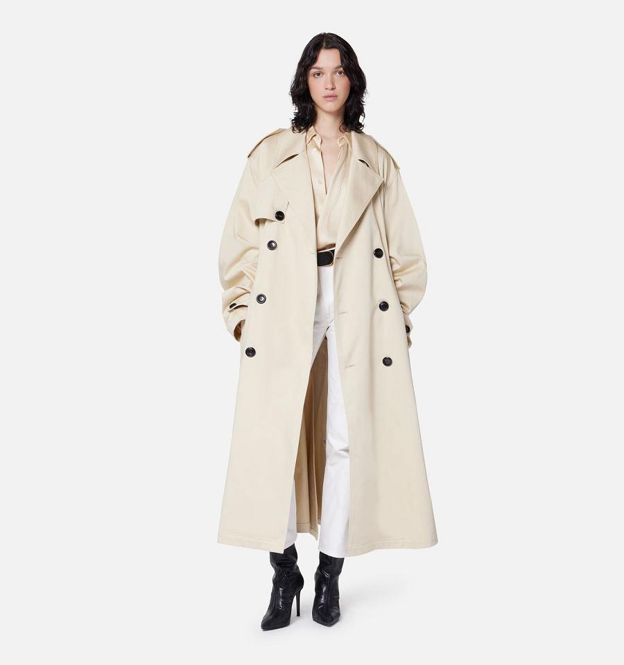 Ami Paris Trench Jackets Khaki | ami_US300