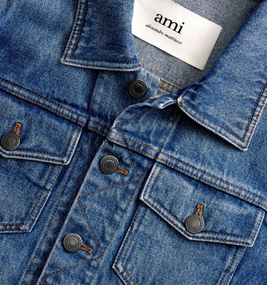 Ami Paris Trucker Denim Blue | ami_US169