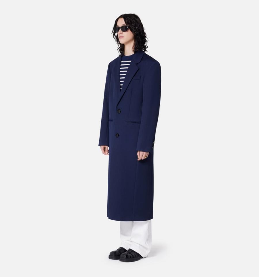 Ami Paris Two Buttons Coats Navy | ami_US210