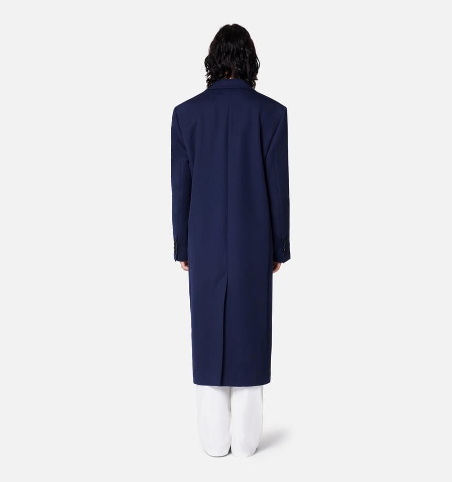 Ami Paris Two Buttons Coats Navy | ami_US210