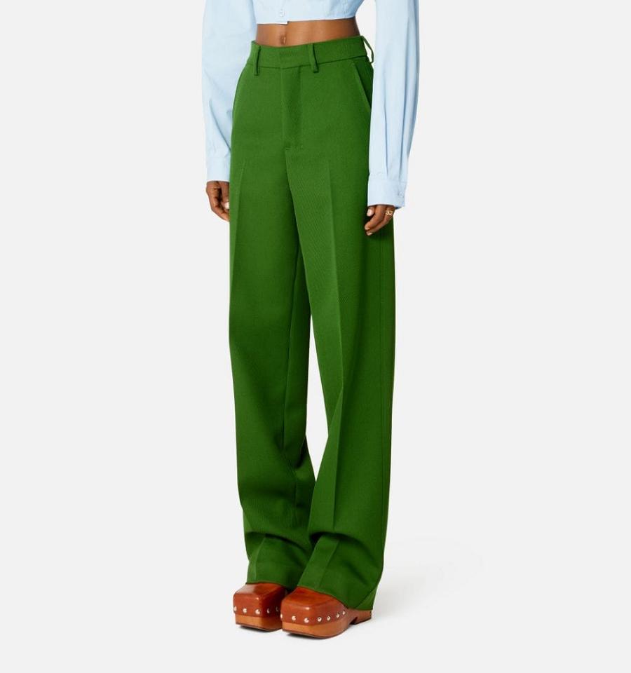 Ami Paris Wide Fit Pants Green | ami_US591