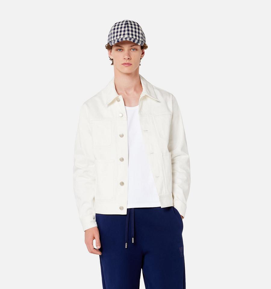 Ami Paris Worker Jackets White | ami_US192