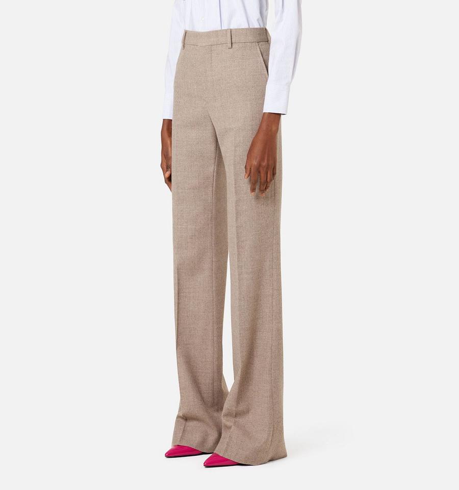 Ami Paris flared tailored Pants Khaki | ami_US456