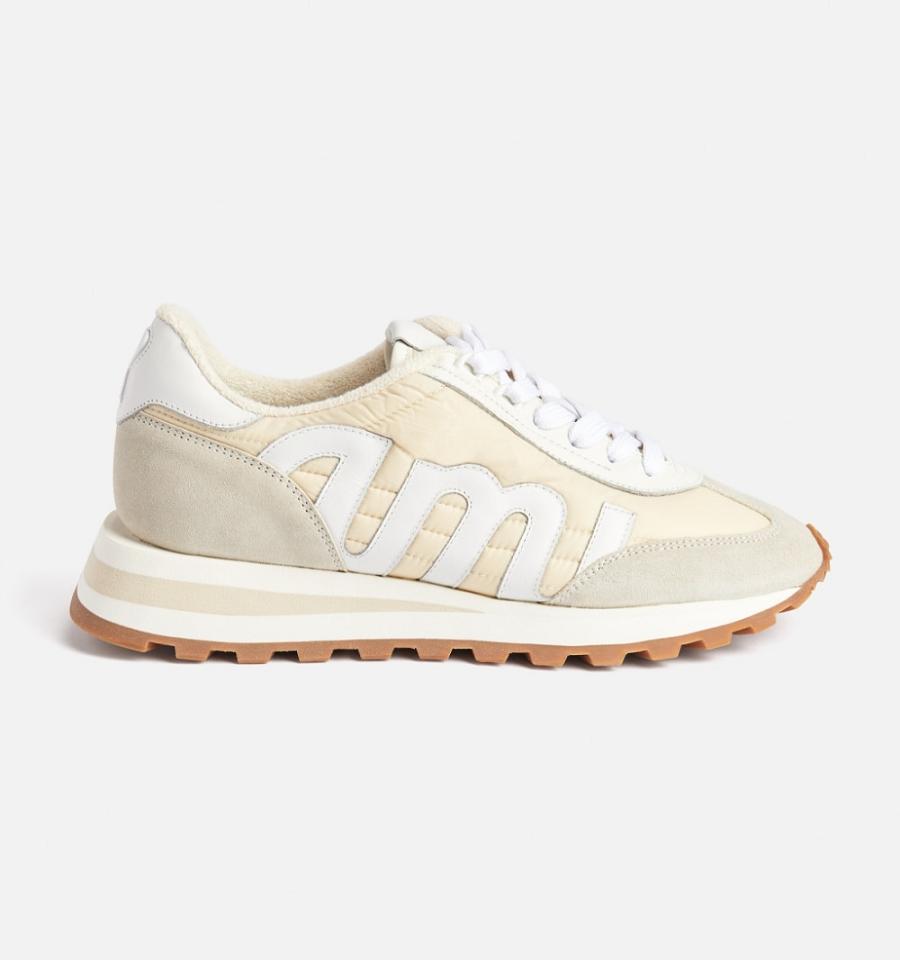 Ami Paris logo-patch panelled Shoes Beige | ami_US625